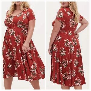 Torrid Terracotta Floral Dress 4x